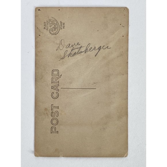 c1920 RPPC Young Man Woman Crossed Arms Sepia Tint Unposted Photo Postcard - Picture 7 of 10